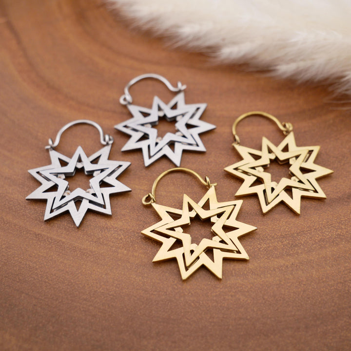 Paar Ohrringe Chirurgenstahl Gold und Silber - JJ-7