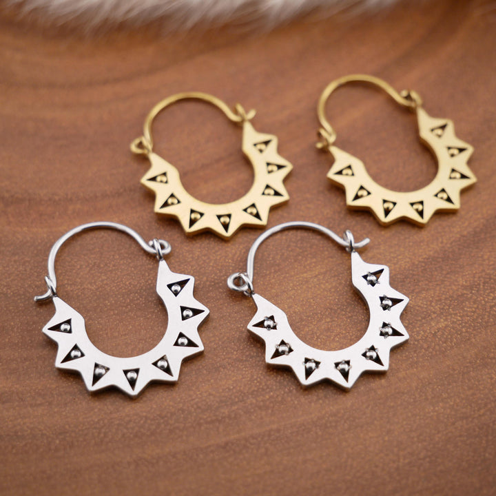 Paar Ohrringe Chirurgenstahl Gold und Silber - JJ-7