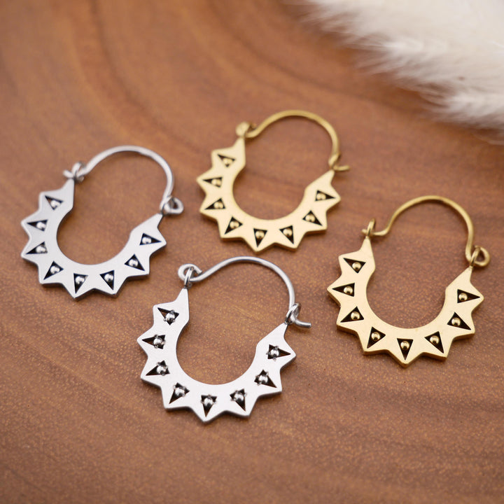 Paar Ohrringe Chirurgenstahl Gold und Silber - JJ-7