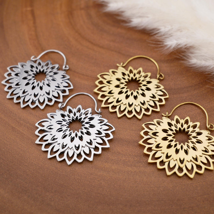 Paar Ohrringe Chirurgenstahl Gold und Silber - JJ-7