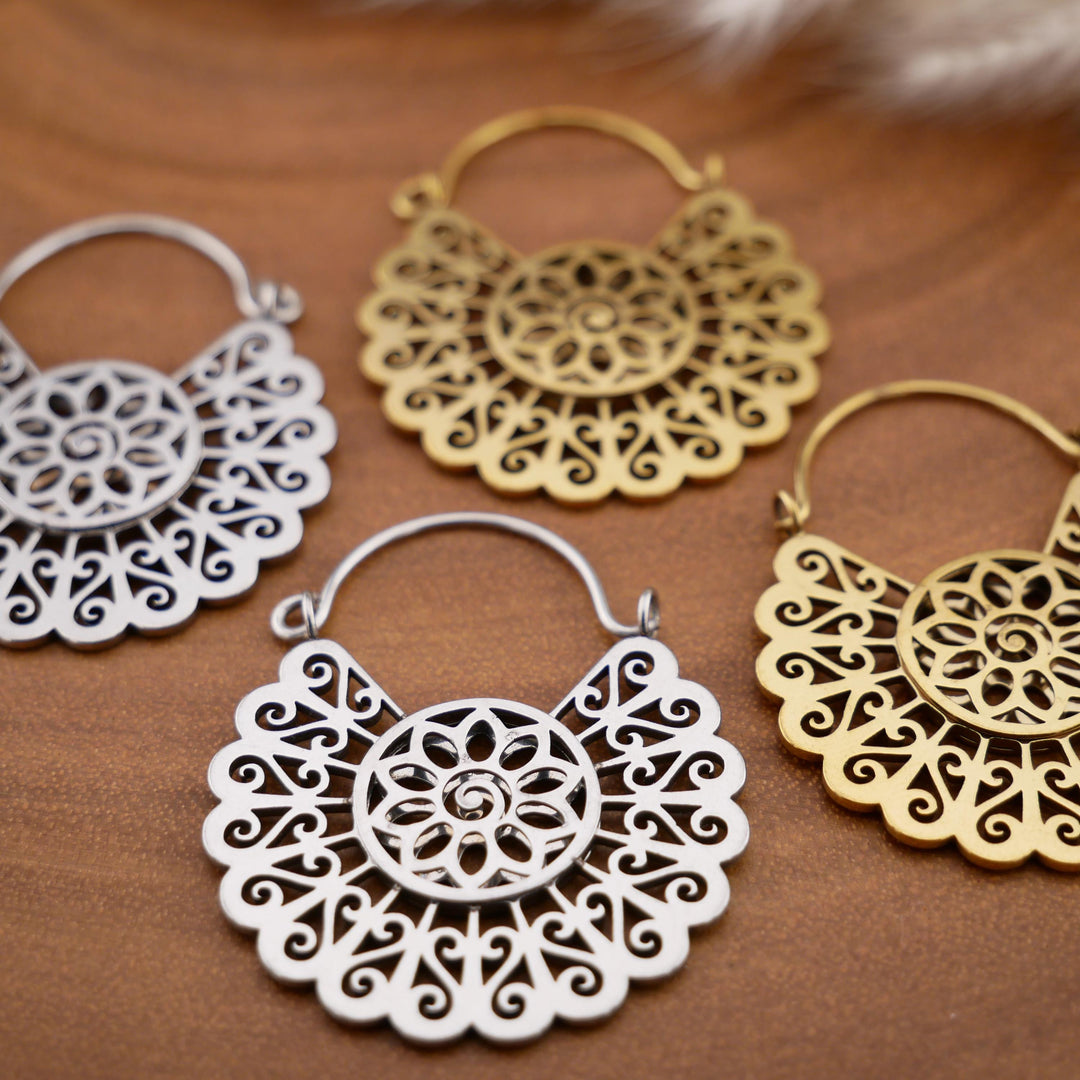 Paar Ohrringe Chirurgenstahl Gold und Silber - JJ-7