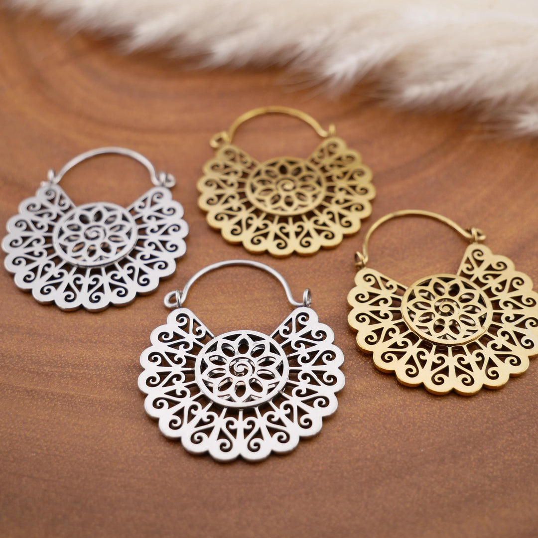 Paar Ohrringe Chirurgenstahl Gold und Silber - JJ-7