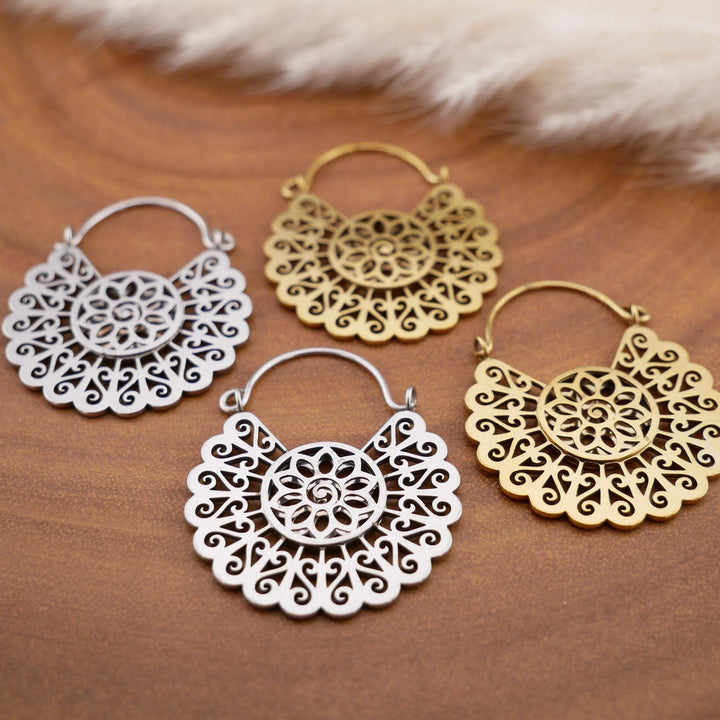 Paar Ohrringe Chirurgenstahl Gold und Silber - JJ-7