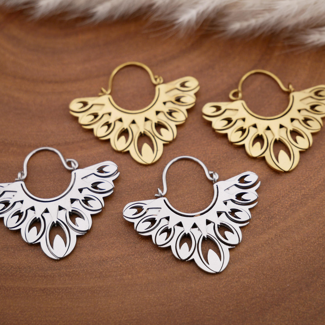 Paar Ohrringe Chirurgenstahl Gold und Silber - JJ-7