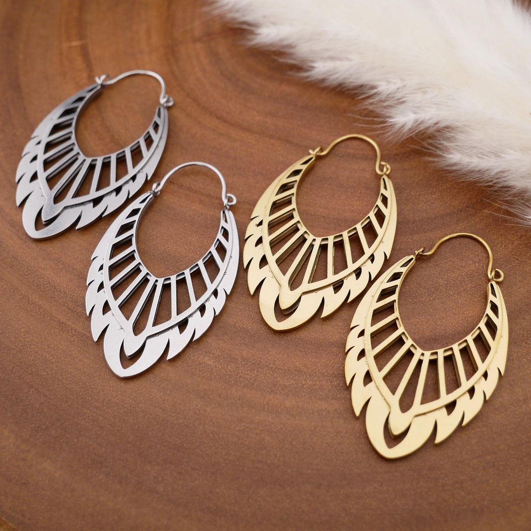 Paar Ohrringe Chirurgenstahl Gold und Silber - JJ-7