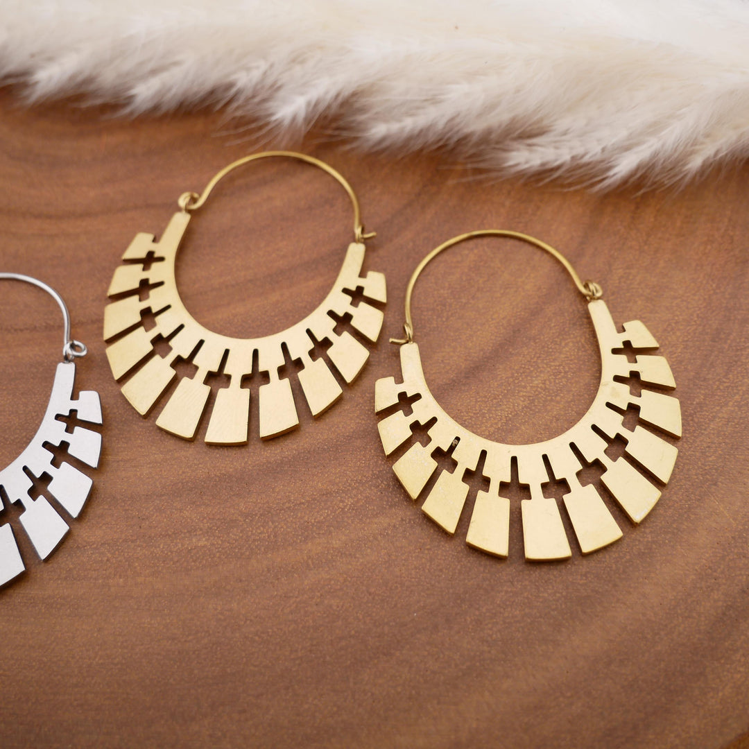 Paar Ohrringe Chirurgenstahl Gold und Silber - JJ-7