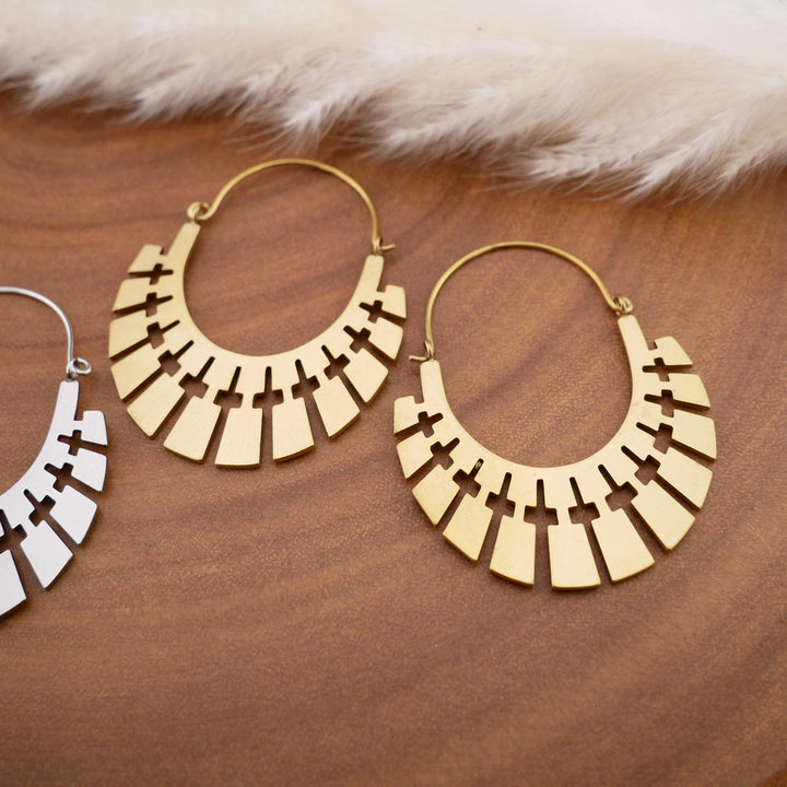 Paar Ohrringe Chirurgenstahl Gold und Silber - JJ-7