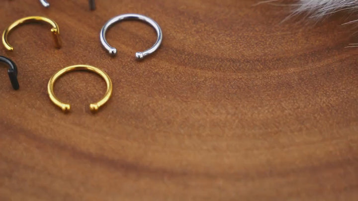 Fake Piercing Ring Chirurgenstahl Gold Silber - 1K/20