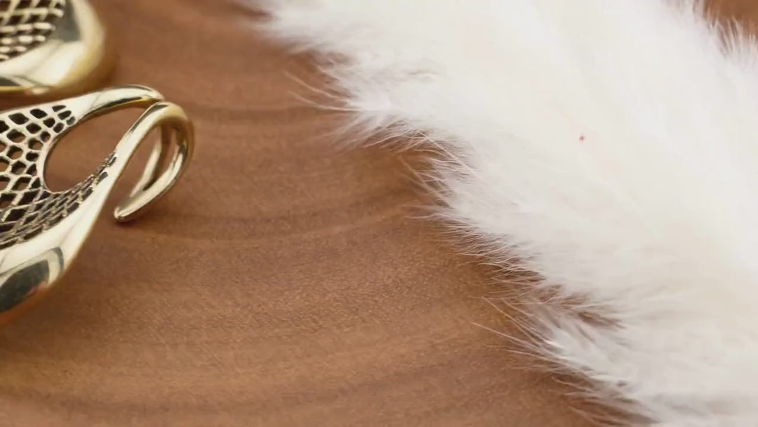 Paar Ohrgewichte aus Messing - FF-3