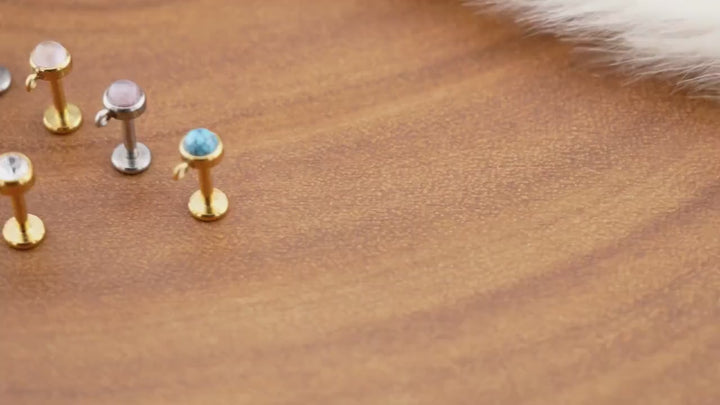 Piercing-Stecker Schmuckstein und DIY-Öse - 1E/15