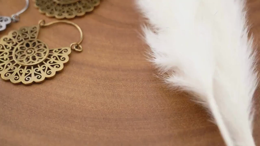 Paar Ohrringe Chirurgenstahl Gold und Silber - JJ-7