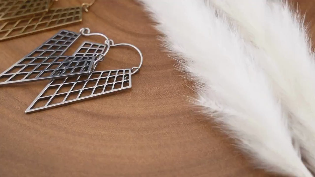 Paar Ohrringe Chirurgenstahl Gold und Silber - JJ-7