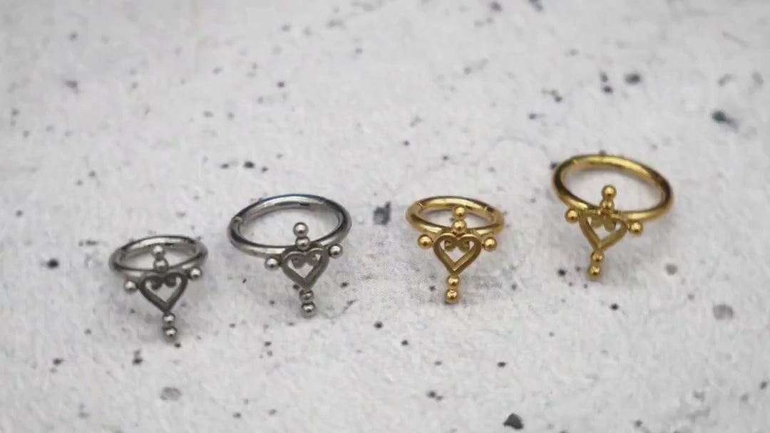 Piercing Nostril Helix Daith Ring - 1I/04