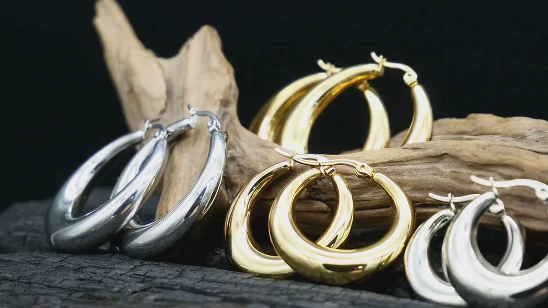 Ohrringe Creolen in Gold und Silber - EE-4