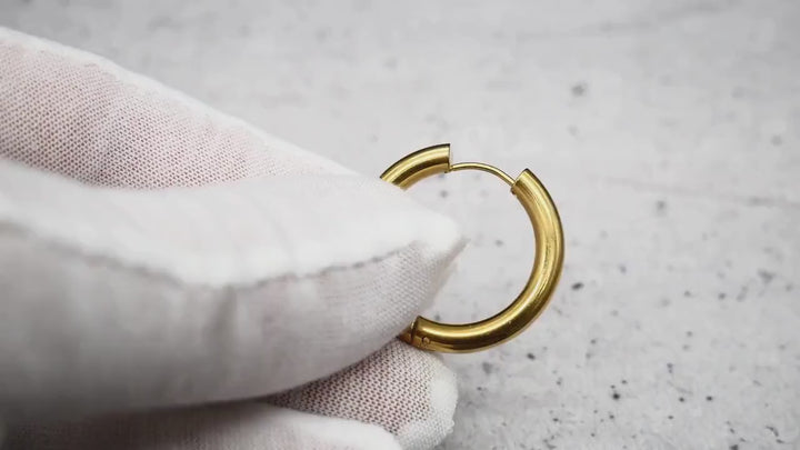 Paar Ohrringe Creolen in Gold und Silber - BB-4