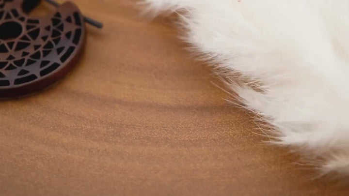 Paar Ohrringe aus Narra Wood - O6