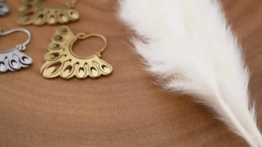 Paar Ohrringe Chirurgenstahl Gold und Silber - JJ-7