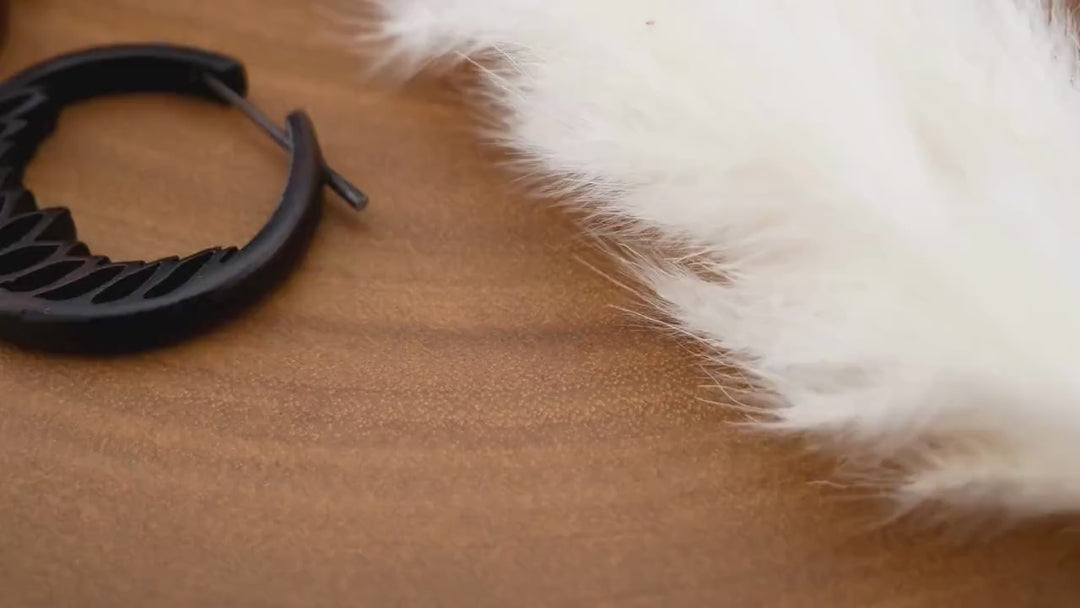 Paar Ohrringe aus Narra Wood - O6